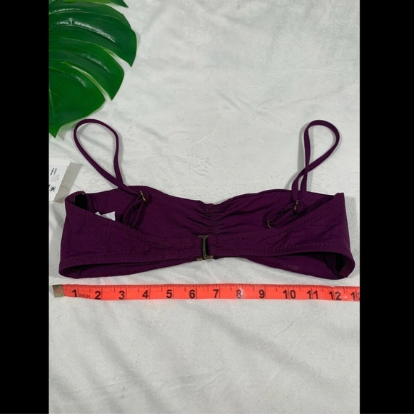 NWT $69 Becca Reconnect Bandeau Bikini Top in‎ Merlot [SZ Small ] - Picture 7 of 8